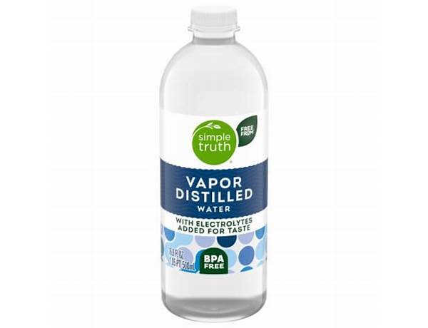 Vapor distilled water food facts